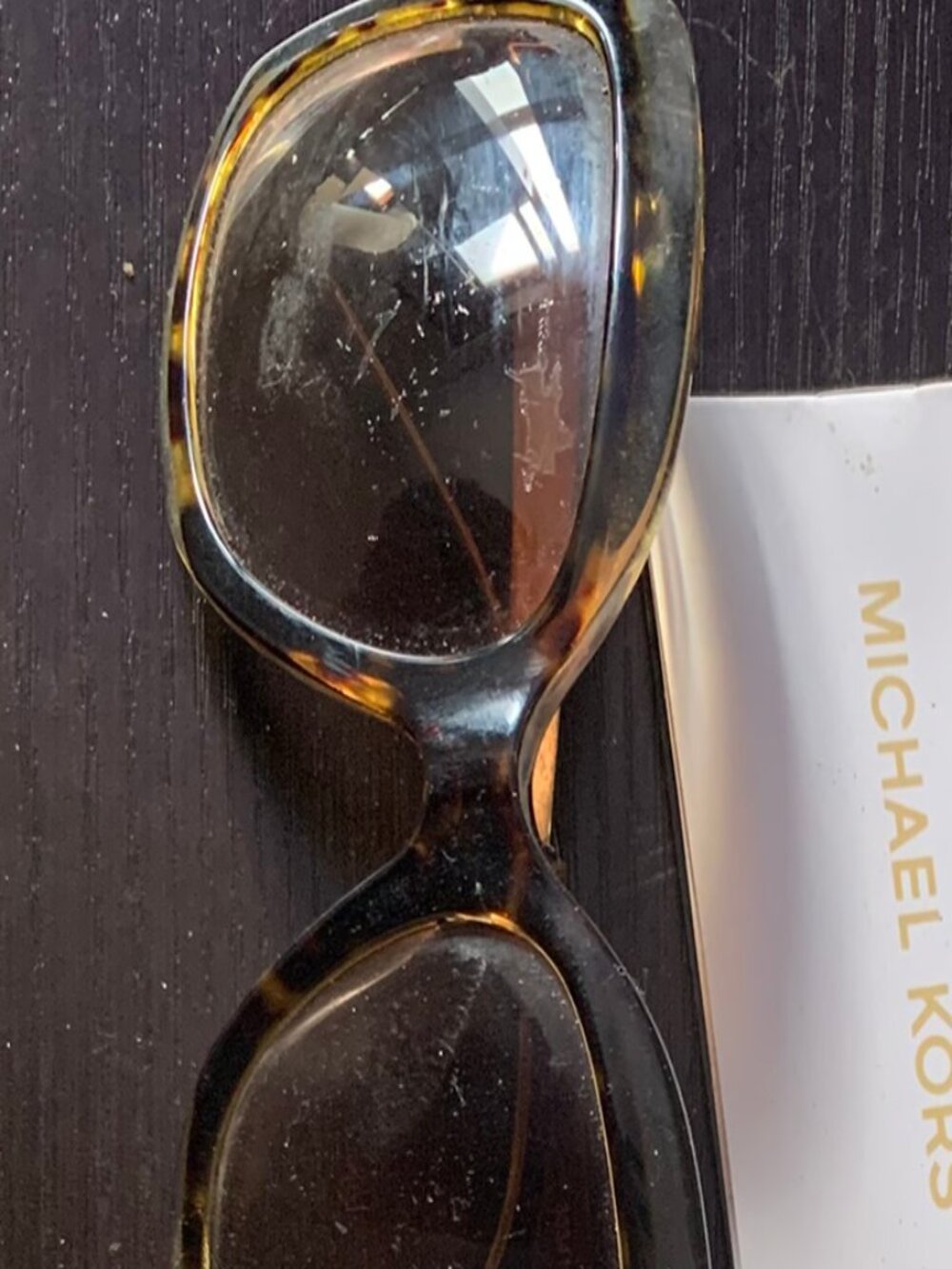 Michael Kors Tortoiseshell Oversized Sunglasses + White Case
